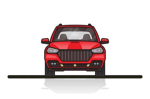 Car. Front side view. Stock Illustration