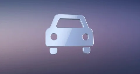 Car Front Silver 3d Icon Stock Footage 75668968