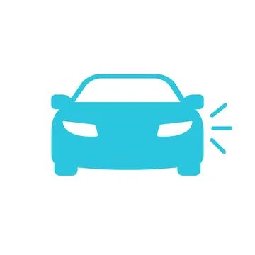 Car front view icon. From blue icon set. Stock Illustration