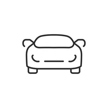 Car Front View Icon Stock Illustration