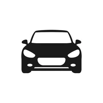 Car front view icon isolated on white background. Car symbol vector illustrat Stock Illustration