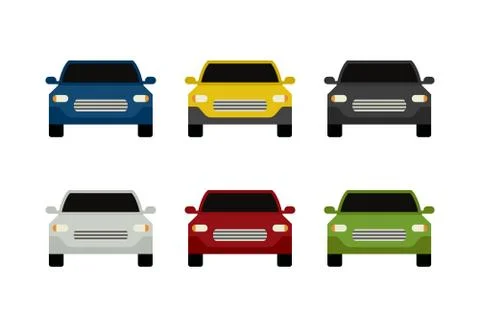 Car front view Stock Illustration