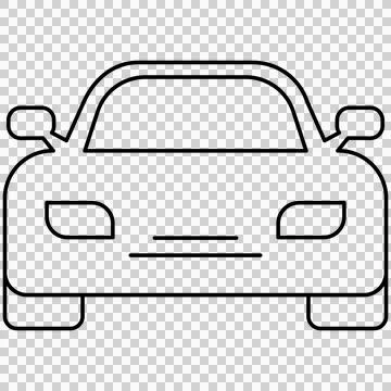 Car front view Ilustración de archivo