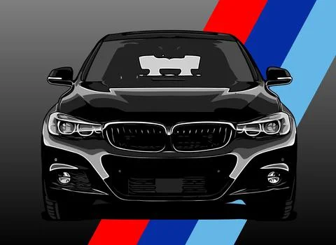 Car front view vector template (2) Stock Illustration