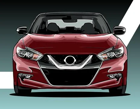 Car front view vector template Stock Illustration