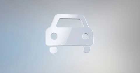 Car Front White 3d Icon Stock Footage 77240799