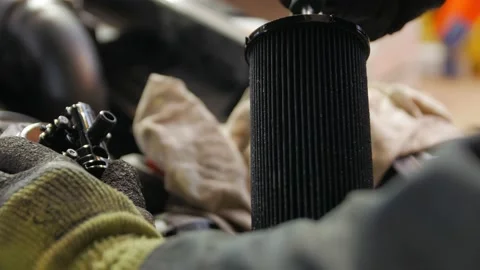 Car Fuel Filter Stock Footage 146068711