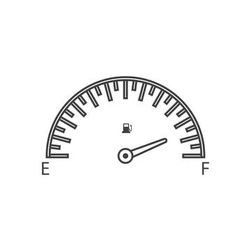 Car Fuel Indicator Icon vector Stock Illustration