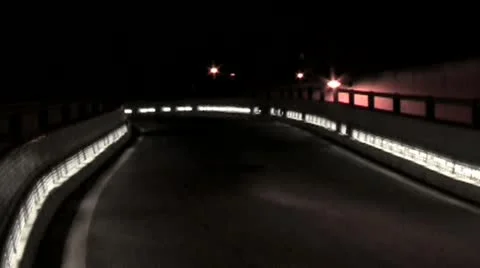 Car on funky road at night Video stock 10899469