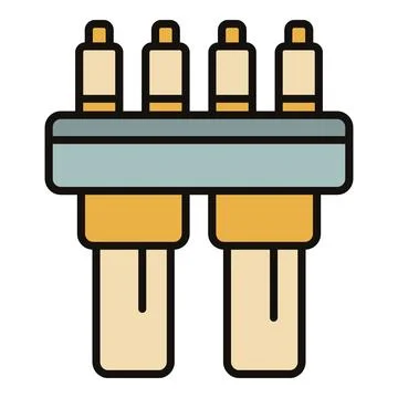 Car fuse box connecting multiple electrical circuits Stock Illustration