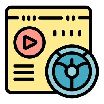 Car gameplay icon vector flat Stock Illustration
