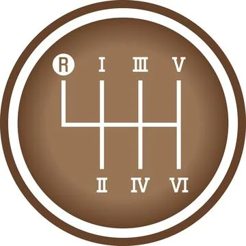 Car gear guide Illustrazione stock