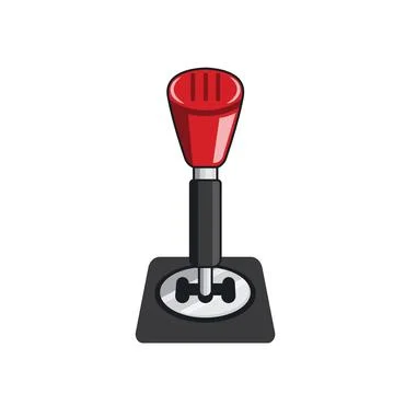 Car gear shift handle element vector illustration concept cartoon design Stock Illustration