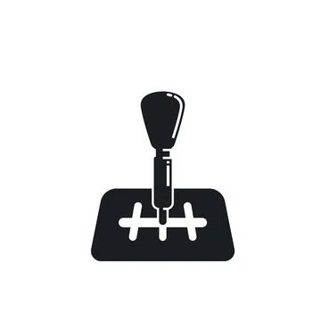 Car gear shift handle icon vector illustration concept design Stock Illustration