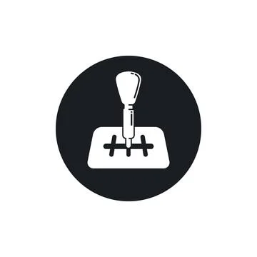 Car gear shift handle icon vector illustration concept design Stock Illustration