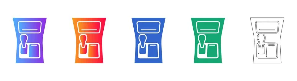 Car Gear Shift Icons for Automatic Transmission Stock Illustration