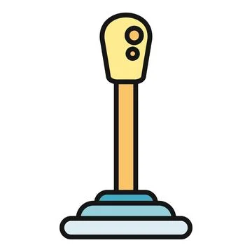 Car gear shift lever icon vector illustration Stock Illustration