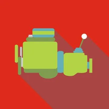 Car gearbox icon, flat style Stock Illustration