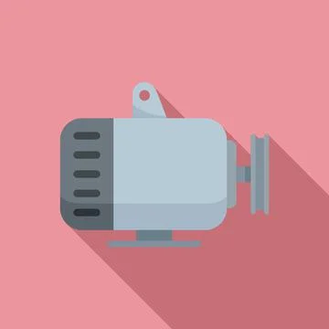 Car generator icon, flat style Illustrazione stock