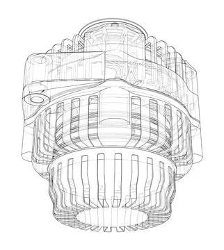 Car generator Stock Illustration