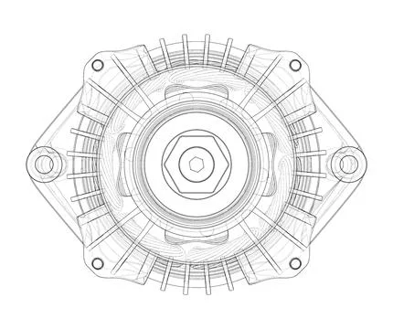Car generator. Vector Illustrazione stock