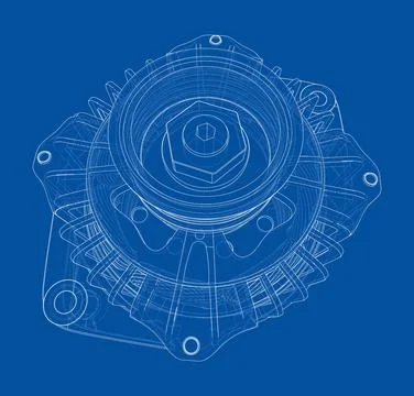 Car generator. Vector Illustrazione stock