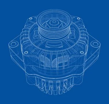 Car generator. Vector Illustrazione stock