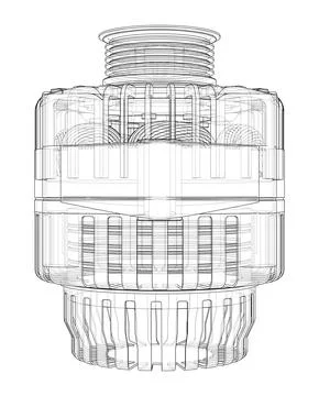 Car generator. Vector Stock Illustration