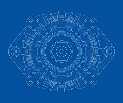 Car generator. Vector Illustrazione stock