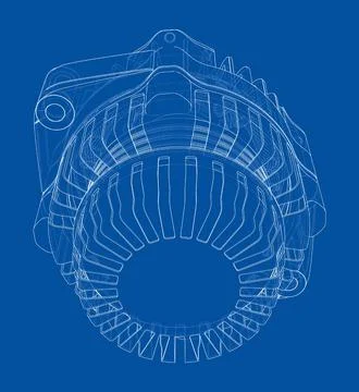 Car generator. Vector 库存插图