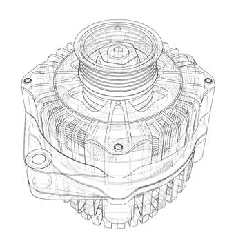Car generator. Vector イラスト素材