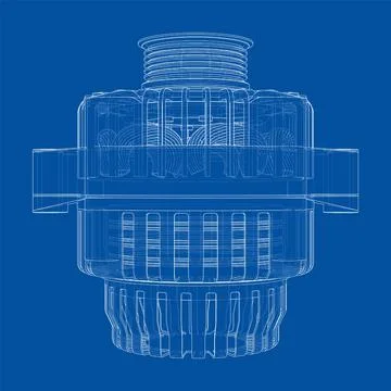 Car generator. Vector Stock Illustration