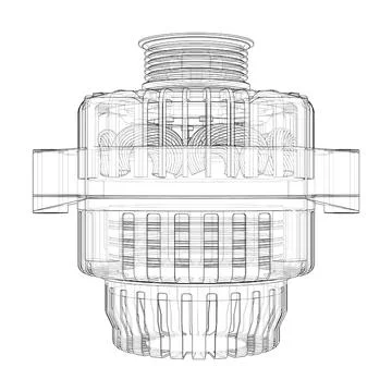 Car generator. Vector Illustrazione stock