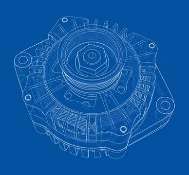 Car generator. Vector イラスト素材