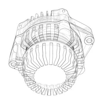 Car generator. Vector Illustrazione stock