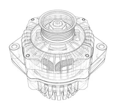 Car generator. Vector Stockillustratie