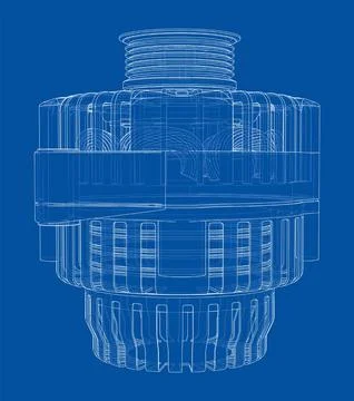 Car generator. Vector Illustrazione stock