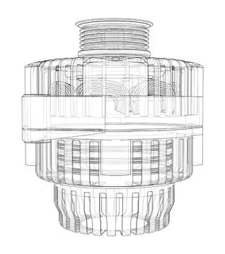 Car generator. Vector Stock Illustration