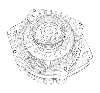 Car generator. Vector イラスト素材