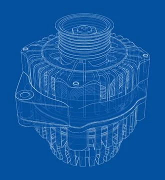 Car generator. Vector Stock Illustration