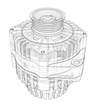 Car generator. Vector イラスト素材