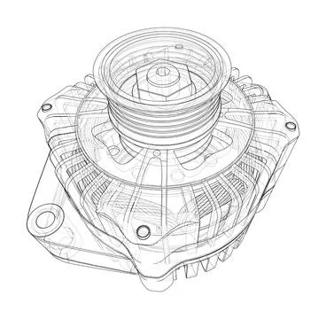 Car generator. Vector イラスト素材