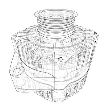Car generator. Vector イラスト素材