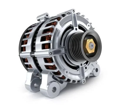 Car generator on white background. 3d illustration Stock Illustration
