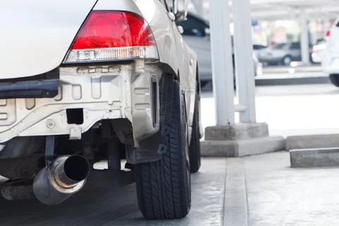 Car get damaged by accident Stock Photos
