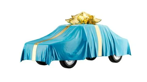 Car as a gift Stock Illustration