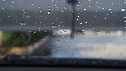 Car glass drying with automatic dryer on car wash station Stock Footage 97699746