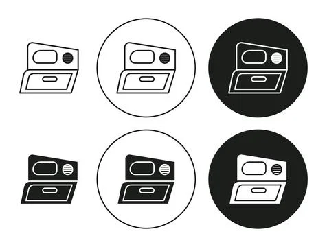 Car glove compartment linear thin line icon graphics. car glove compartment.. Illustrazione stock