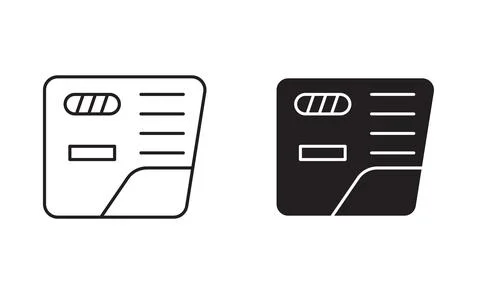 Car glove compartment linear thin line icon graphics. car glove compartment.. 库存插图