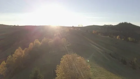 The car goes up the hill Vídeo Stock 148161373